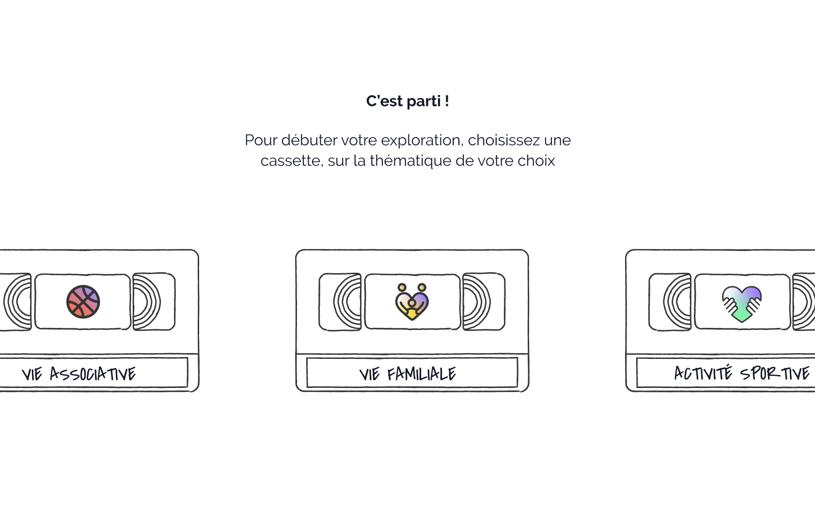 Choix des cassettes thématiques - Vie associative, familiale et sportive